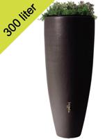 Garantia design regenton mokka 300 liter met plantenbak - thumbnail