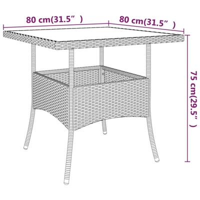 5-delige Loungeset poly rattan bruin - thumbnail