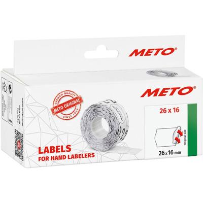 METO Prijslabels 9506166 Weer verwijderbaar Breedte etiket: 26 mm Hoogte etiket: 16 mm Wit 1 stuk(s)