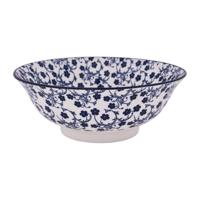 Schaal blue print - flowers - ⌀21 cm - thumbnail