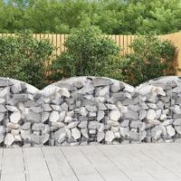 VidaXL Schanskorf gewelfd 150x50x80/100 cm gegalvaniseerd ijzer - thumbnail