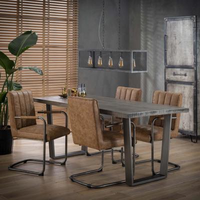 Industriële Eettafel 'Ivo' 180 x 90cm, kleur Leem Antiek Industriële Eettafel 'Ivo' 180 x 90cm, kleur Leem Antiek