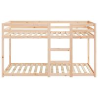 Stapelbedframe zonder matras massief grenenhout 90x190 cm - thumbnail