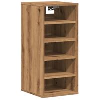 VidaXL Schoenenkasten 2 st 32x35x70 cm bewerkt hout artisanaal eiken - thumbnail