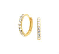 TFT Klapcreolen Zirkonia Geelgoud Glanzend - thumbnail