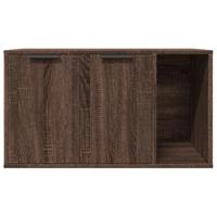 Kattenbakkast 80x50x45 cm bewerkt hout bruin eikenkleurig - thumbnail