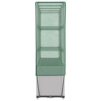 Plantenbak verhoogd met kashoes 160x40x153 cm rattanlook