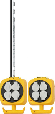 Brennenstuhl 1151760 power uitbreiding 5 m 2 AC-uitgang(en) Zwart, Wit, Geel