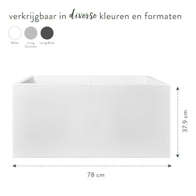 Elho Vivo Next plantenbak met wielen 80cm wit