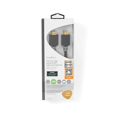 Premium High Speed HDMI-Kabel met Ethernet | HDMI-Connector - HDMI-Connector | 2,00 m | Antraciet Premium High Speed HDMI-Kabel met Ethernet | HDMI-Connector - HDMI-Connector | 2,00 m | Antraciet