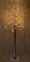 Led Birch Tree Brown With Snow 204 l en 200 cm Led Classic Warm - Anna's Collection - Annas collection - thumbnail