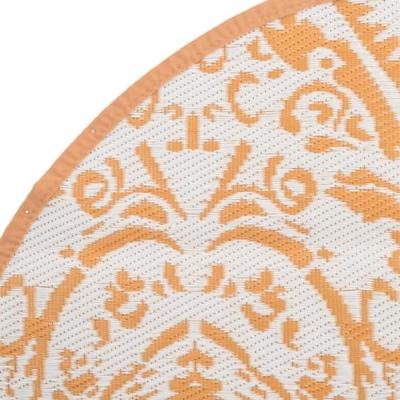VidaXL Buitenkleed arakil ø120 cm polypropeen oranje en wit
