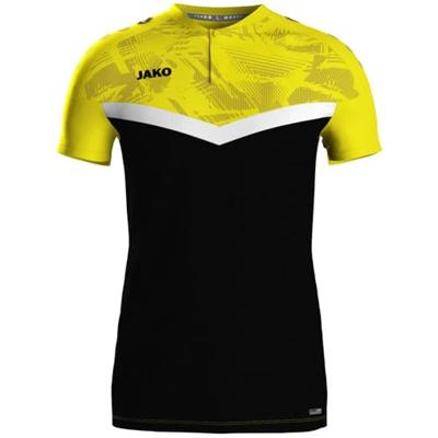 JAKO 6324 Polo Iconic - Zwart/Zachtgeel - L