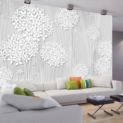Zelfklevend fotobehang - Delicate schaduw van bloemen , Premium Print