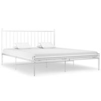 Bedframe metaal wit 180x200 cm - thumbnail