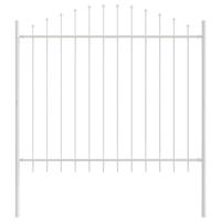 Tuinhek 2 pcs Wit 170 x 190 cm Gepoedercoat staal - thumbnail