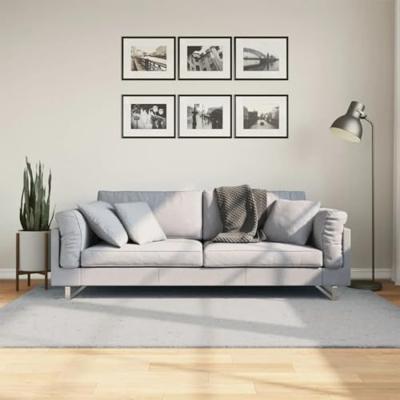 VidaXL Vloerkleed huarte laagpolig zacht wasbaar 140x200 cm grijs