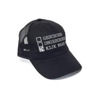 Trucker cap met tekst zwart 30 cm | 10 stuks - thumbnail