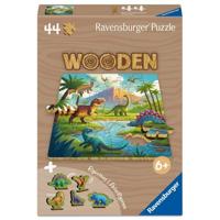 Dinosaurussen - houten puzzel van 44 stukjes - thumbnail