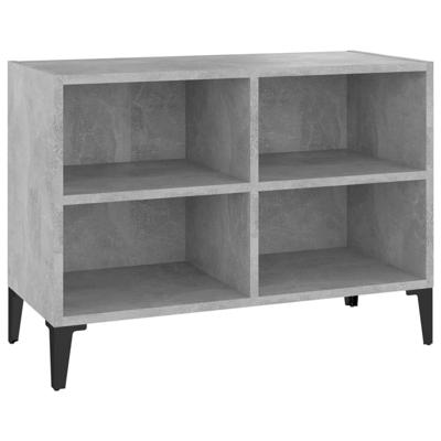 Tv-meubel met metalen poten 69,5x30x50 cm betongrijs