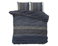 RoyalTextile - Gradient Knits Dekbedovertrek Flanel - Blauw - 200 x 220 - thumbnail