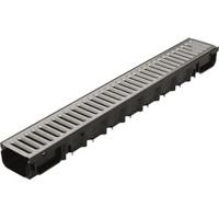 Topdrain met een gegalvaniseerd stalen rooster l100b13h8.5 Gardenlux - Gardenlux - thumbnail