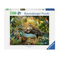 Ravensburger puzzel Luipaarden in de jungle 1500 stukjes - thumbnail