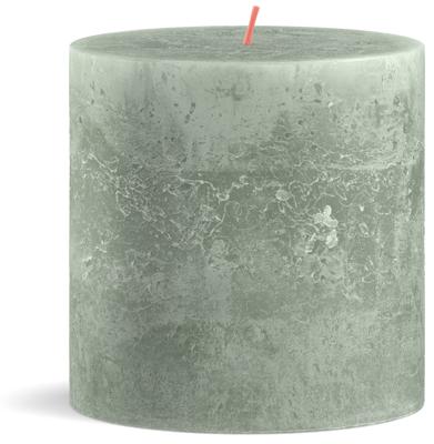 Bolsius stompkaars rustiek shine 10x10cm jade green Bolsius stompkaars rustiek shine 10x10cm jade green