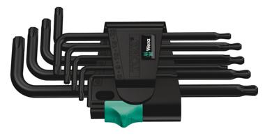 Wera 967 PKL/9 TORX® Binnen-Torx Haakse schroevendraaierset T 8, T 9, T 10, T 15, T 20, T 25, T 27, T 30, T 40 9-delig