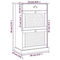 Schoenenkast VIGO 60x35x96 cm massief grenenhout - thumbnail