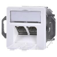 Telegärtner 100022957 Netwerkdoos Inbouw (in muur) Inzet met centraalstuk CAT 6A 2 poorten Alpine-wit - thumbnail