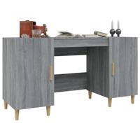 Bureau 140x50x75 cm bewerkt hout grijs sonoma eikenkleurig - thumbnail