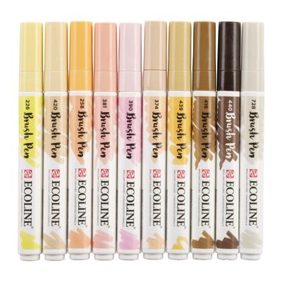 Brushpen talens ecoline set 10 stuks huid Brushpen talens ecoline set 10 stuks huid