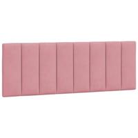 Bedframe met hoofdeinde fluweel roze 140x200 cm - thumbnail