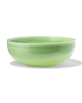 HEMA Saladeschaal ⌀23x9cm glas marmereffect groen (groen)