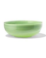 HEMA Saladeschaal ⌀23x9cm glas marmereffect groen (groen) - thumbnail