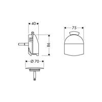 Hansgrohe Exafill afbouwdeel E Plus badvul-, overloop- en afvoergarnituur, chroom - thumbnail