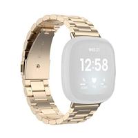 Fitbit Versa 3/4 & Sense 1/2 metalen schakelbandje - Champagne goud - thumbnail