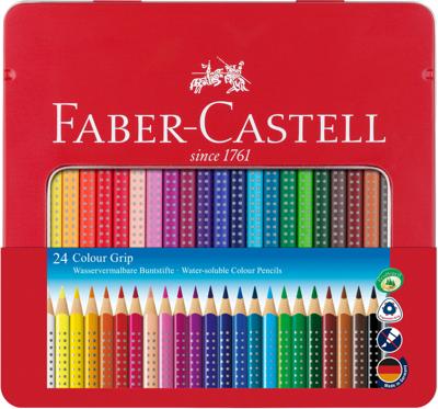 Faber-Castell Faber castell fc-112423 kleurpotlood grip metalen etui a 24 stuks