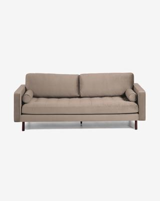 3-zitsbank Debra taupe  velvet 222 cm