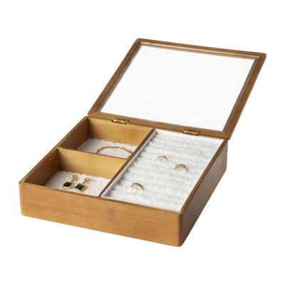 Sieradendoos met teddy - bruin/wit - 3 vakken Sieradendoos met teddy - bruin/wit - 3 vakken