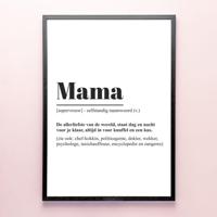 Gepersonaliseerde poster Woordenboek mama (A2 formaat) - thumbnail