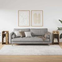 Bijzettafels 2 st met plank 25,5x27x60 cm artisanaal eikenkleur - thumbnail