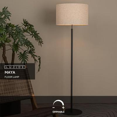 Lucide MAYA - Vloerlamp - Ø 45 cm - 1xE27 - Beige