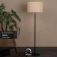 Lucide MAYA - Vloerlamp - Ø 45 cm - 1xE27 - Beige - thumbnail