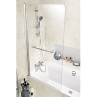 Ben Susana 1-delig Badklapwand 80x150cm Chroom / Helder Glas - thumbnail
