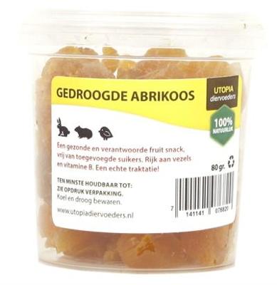 UTOPIA GEDROOGDE ABRIKOOS 80 GR