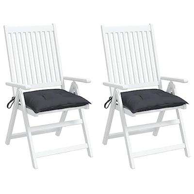 VidaXL Stoelkussens 2 st 40x40x7 cm oxford stof antracietkleurig