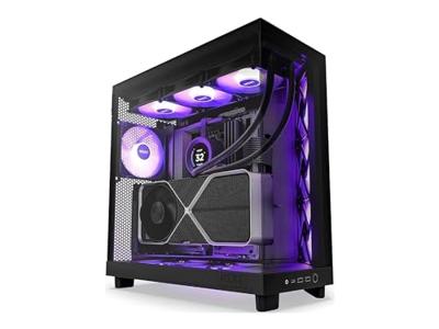 Mid-Tower behuizing - NZXT - H6 Flow RGB - Dubbele kamer - Inclusief RGB-fans - Zwart