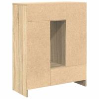 Dressoir met lades en deuren 73x31x90 cm sonoma eikenkleurig - thumbnail